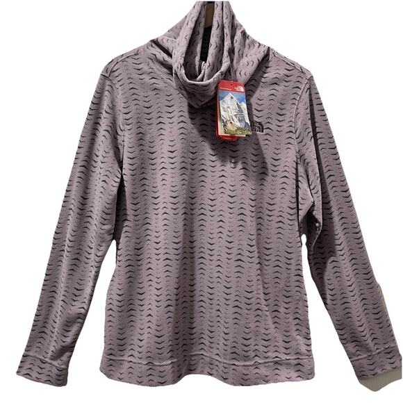 The North Face Novelty Glacier Pullover Sweater Fleece Gray Comfort Large NWT - Picture 7 of 7